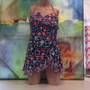Anne Cole Floral Print Swim Tankini